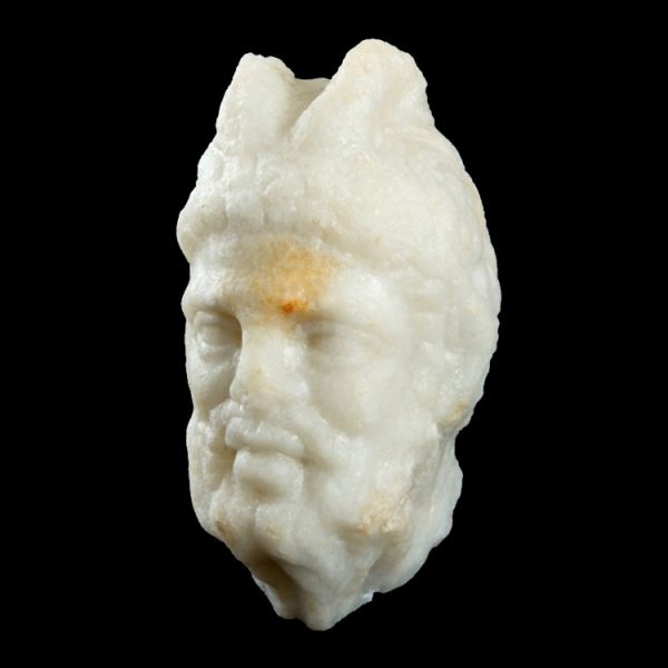 Marble head of Pan. Panormos city agora. 2nd cent. AD