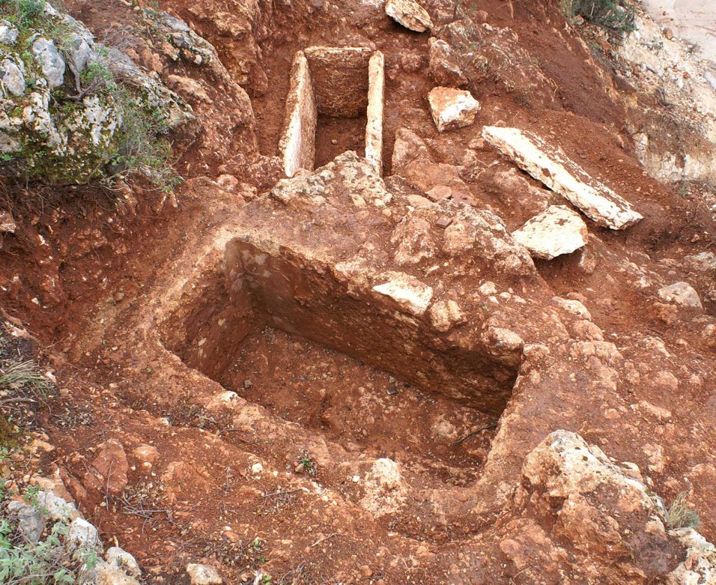 Part of the northern cemetery at the locality of Tzeka. Project: “Drainage of dirty rainwater – Waste water treatment plant of Same, Cephalonia”.
